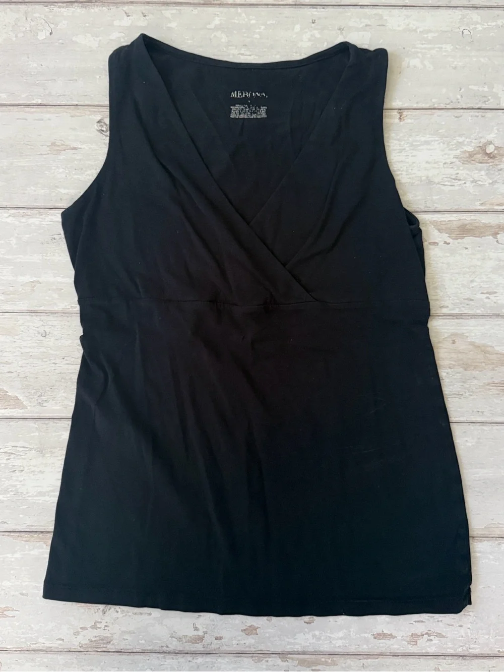 Merona S/M Womens Black Blouse Tank Sleeveless Top Shirt Size Small